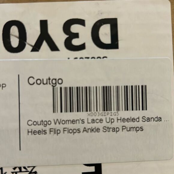 Coutgo Women's Lace Up Square Open Toe Strappy Stiletto Heels. Green. Size 5. NI - Picture 10 of 10